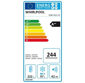 Whirlpool BSNF 8122 W spotřeba energie